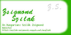 zsigmond szilak business card