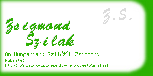 zsigmond szilak business card